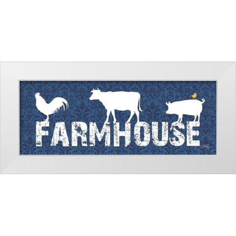 Farmhouse White Modern Wood Framed Art Print by Rae, Marla