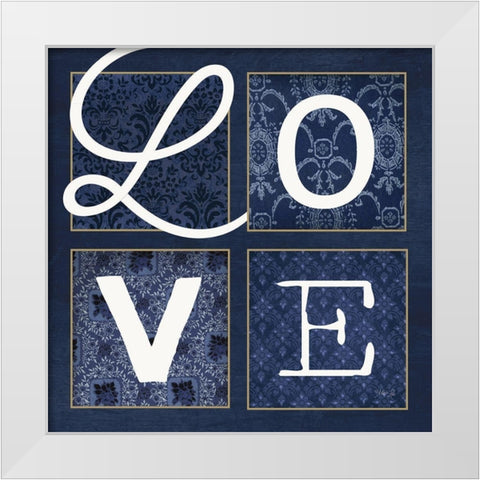 LOVE Squared White Modern Wood Framed Art Print by Rae, Marla