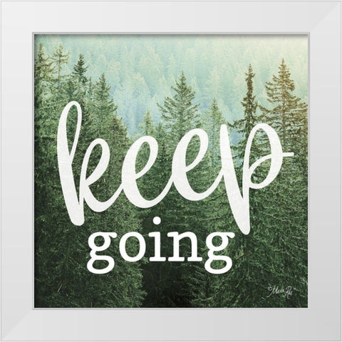 Keep Going White Modern Wood Framed Art Print by Rae, Marla