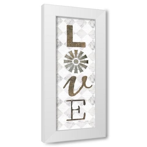 Love with Windmill II White Modern Wood Framed Art Print by Rae, Marla