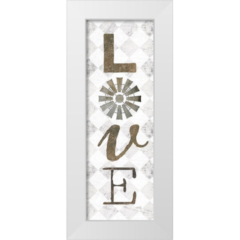 Love with Windmill II White Modern Wood Framed Art Print by Rae, Marla