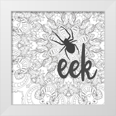Spider Eek White Modern Wood Framed Art Print by Rae, Marla