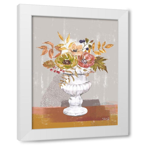 Fall Floral II White Modern Wood Framed Art Print by Rae, Marla