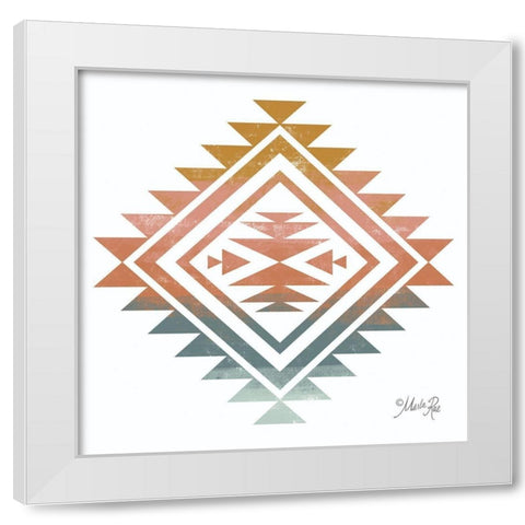 Tranquil Tribal Print 3 White Modern Wood Framed Art Print by Rae, Marla