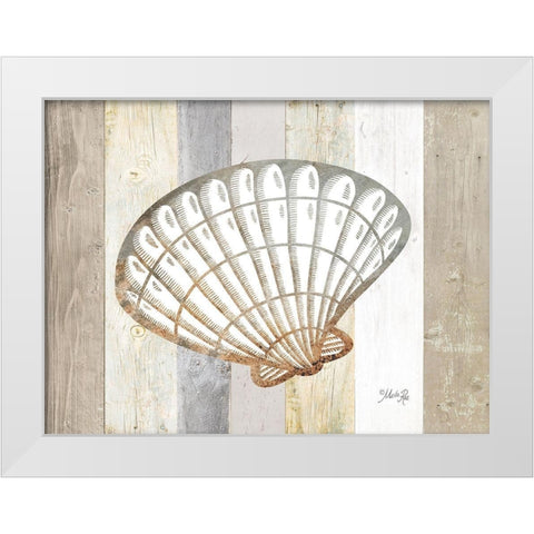 Coastal Shell II White Modern Wood Framed Art Print by Rae, Marla