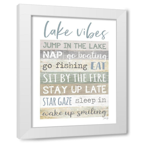 Lake Vibes White Modern Wood Framed Art Print by Rae, Marla