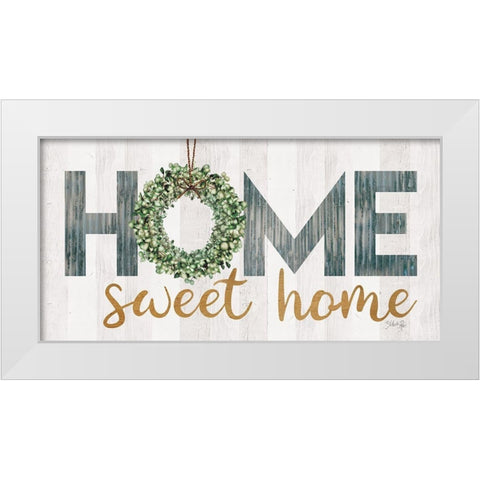 Home Sweet Home White Modern Wood Framed Art Print by Rae, Marla