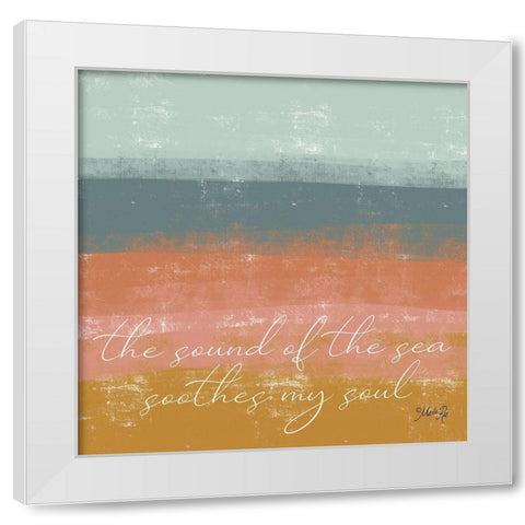 Sound of the Sea White Modern Wood Framed Art Print by Rae, Marla