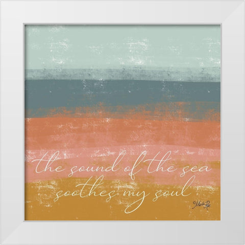 Sound of the Sea White Modern Wood Framed Art Print by Rae, Marla