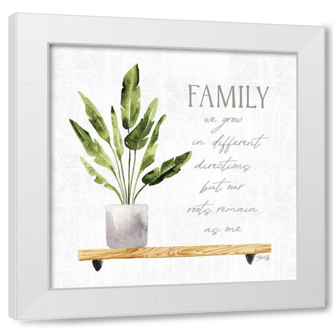 Family White Modern Wood Framed Art Print by Rae, Marla