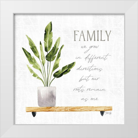 Family White Modern Wood Framed Art Print by Rae, Marla