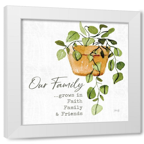 Our Family White Modern Wood Framed Art Print by Rae, Marla