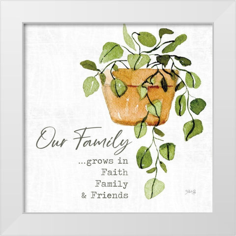 Our Family White Modern Wood Framed Art Print by Rae, Marla