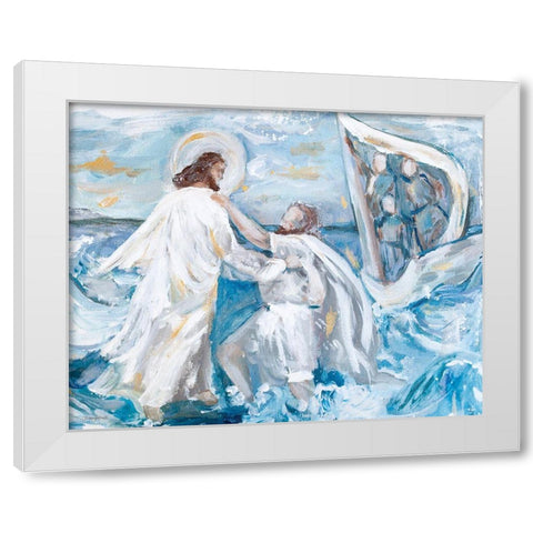 Deep Waters White Modern Wood Framed Art Print by Kissell, Mackenzie