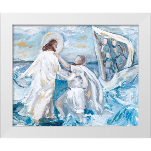 Deep Waters White Modern Wood Framed Art Print by Kissell, Mackenzie