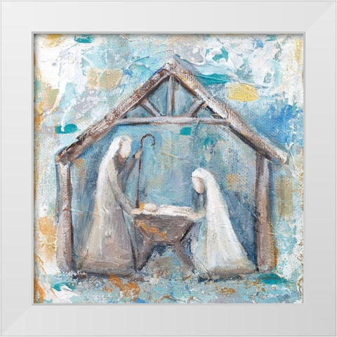 Nativity White Modern Wood Framed Art Print by Kissell, Mackenzie