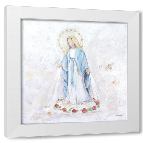Blessed Mother White Modern Wood Framed Art Print by Kissell, Mackenzie