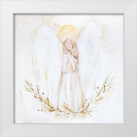Ivory Angel White Modern Wood Framed Art Print by Kissell, Mackenzie