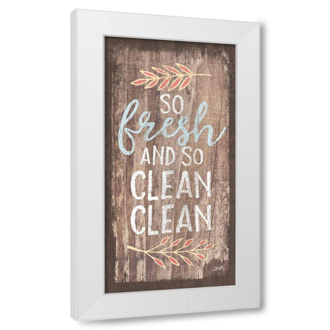 So Fresh and So Clean Clean White Modern Wood Framed Art Print by Michelle, Misty