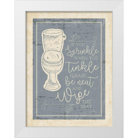 Sprinkle Tinkle White Modern Wood Framed Art Print by Michelle, Misty