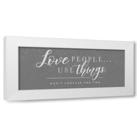 Love People  White Modern Wood Framed Art Print by Michelle, Misty