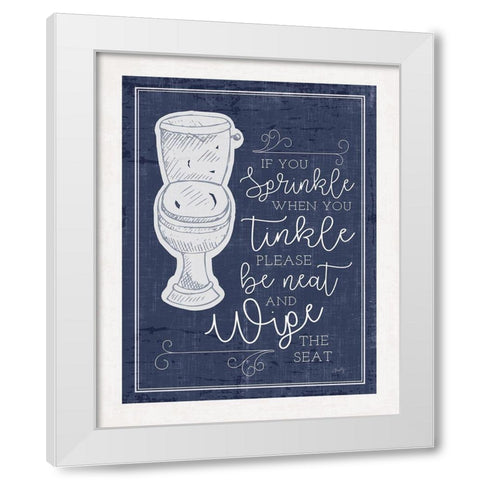 Sprinkle Tinkle White Modern Wood Framed Art Print by Michelle, Misty