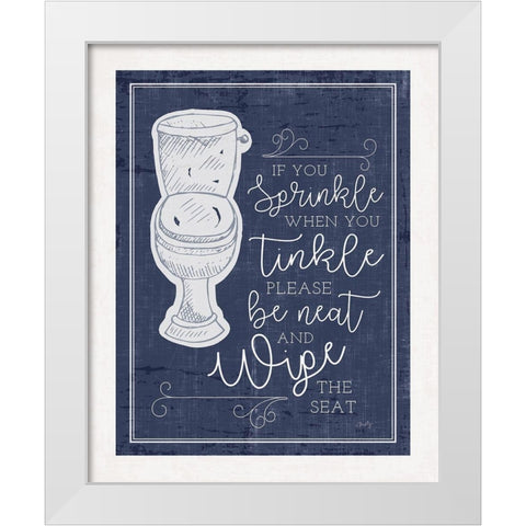 Sprinkle Tinkle White Modern Wood Framed Art Print by Michelle, Misty