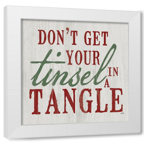 Tinsel in a Tangle White Modern Wood Framed Art Print by Michelle, Misty