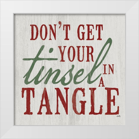 Tinsel in a Tangle White Modern Wood Framed Art Print by Michelle, Misty