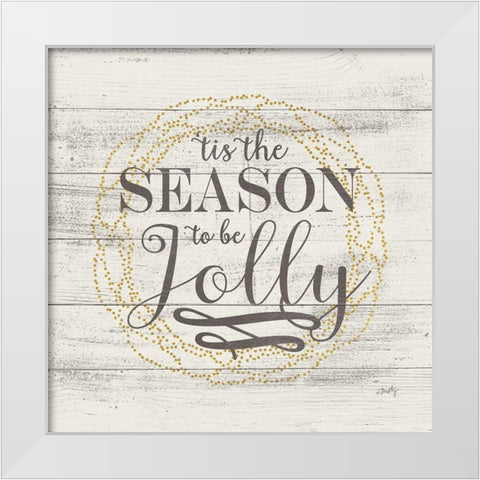 Tis the Season White Modern Wood Framed Art Print by Michelle, Misty