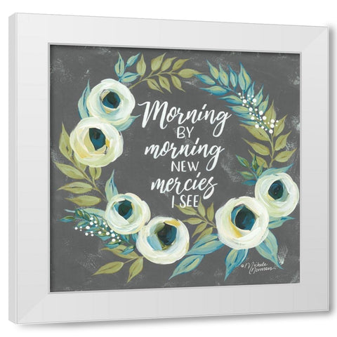 Morning by Morning White Modern Wood Framed Art Print by Norman, Michele