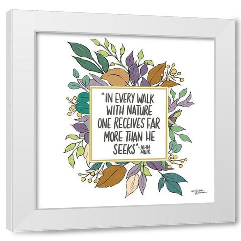 Walk with Nature White Modern Wood Framed Art Print by Norman, Michele