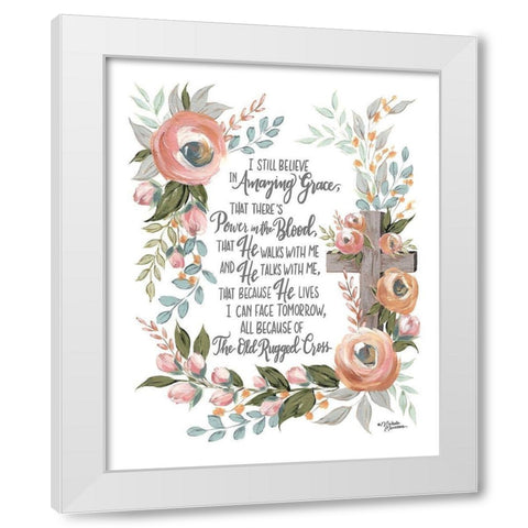 I Still Believe (white background) White Modern Wood Framed Art Print by Norman, Michele