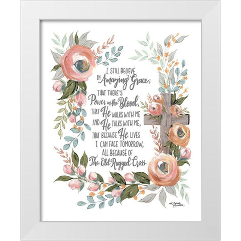 I Still Believe (white background) White Modern Wood Framed Art Print by Norman, Michele