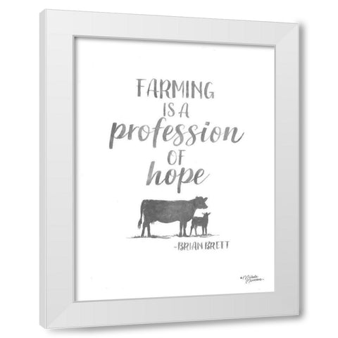 Profession of Hope White Modern Wood Framed Art Print by Norman, Michele