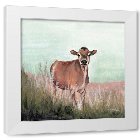Til the Cow Comes Home White Modern Wood Framed Art Print by Norman, Michele