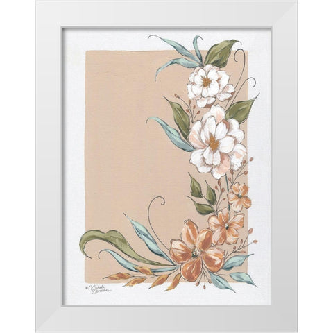 Spring Floral Frame White Modern Wood Framed Art Print by Norman, Michele