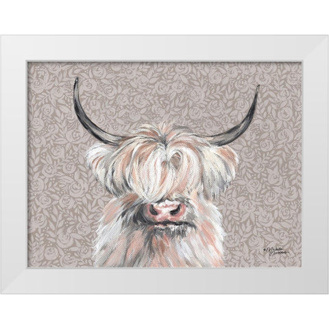 Harriet White Modern Wood Framed Art Print by Norman, Michele