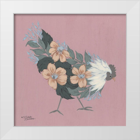 Rosie     White Modern Wood Framed Art Print by Norman, Michele