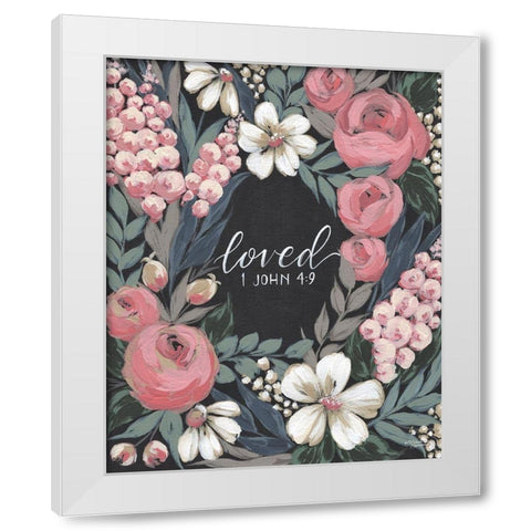 Loved White Modern Wood Framed Art Print by Norman, Michele