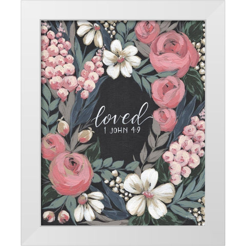 Loved White Modern Wood Framed Art Print by Norman, Michele