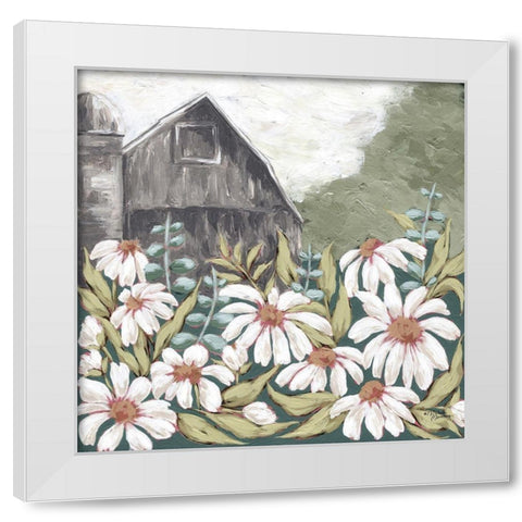 Summer on the Farm White Modern Wood Framed Art Print by Norman, Michele