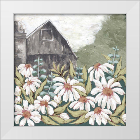 Summer on the Farm White Modern Wood Framed Art Print by Norman, Michele