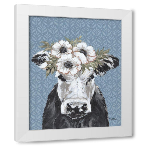 Agatha     White Modern Wood Framed Art Print by Norman, Michele