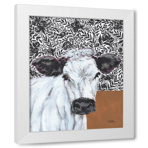 Penny in the Parlor      White Modern Wood Framed Art Print by Norman, Michele