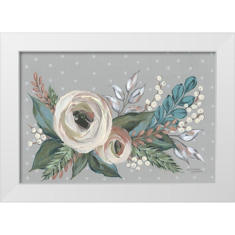 Floral Beauty White Modern Wood Framed Art Print by Norman, Michele
