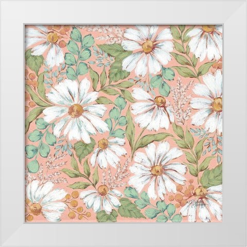 Spring Has Sprung White Modern Wood Framed Art Print by Norman, Michele