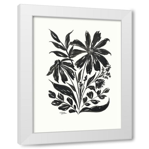 Daisy Garden #1 White Modern Wood Framed Art Print by Norman, Michele