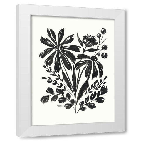 Daisy Garden #2 White Modern Wood Framed Art Print by Norman, Michele