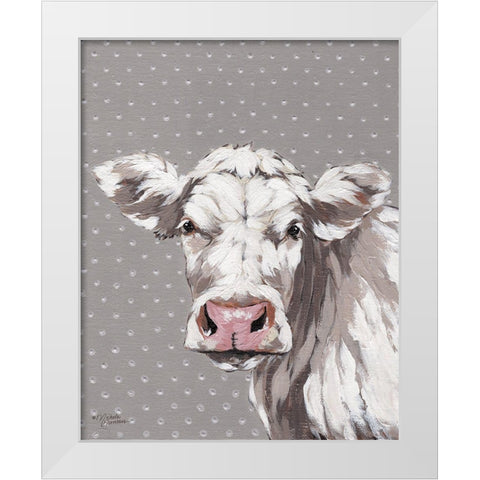 Francine White Modern Wood Framed Art Print by Norman, Michele